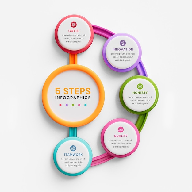 Modelo de Infográficos de Negócios 3D
