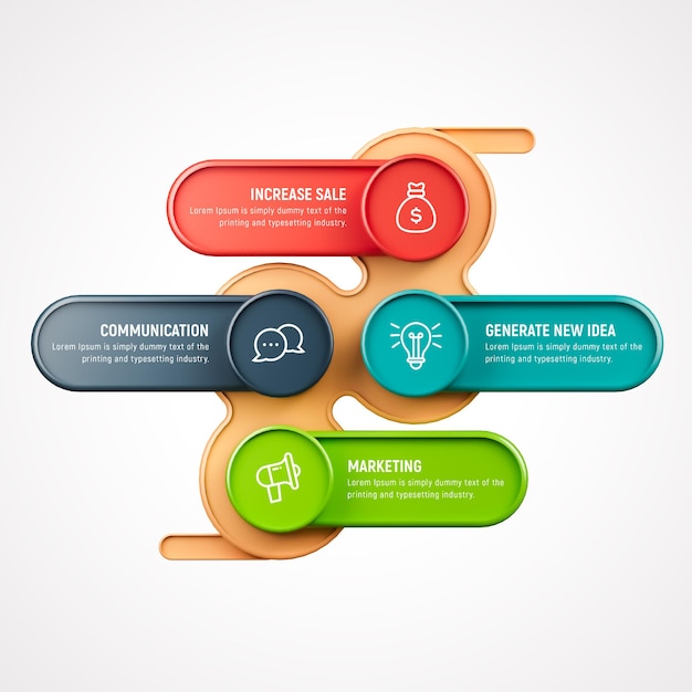 Modelo de Infográficos de Negócios 3D
