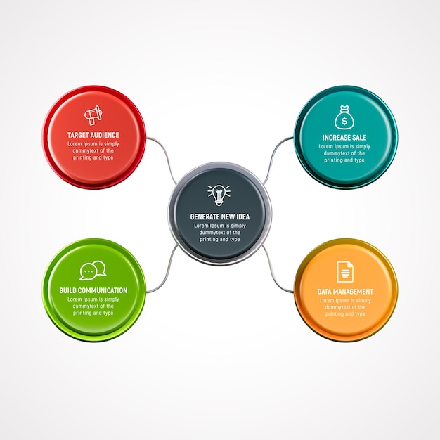 Modelo de Infográficos de Negócios 3D