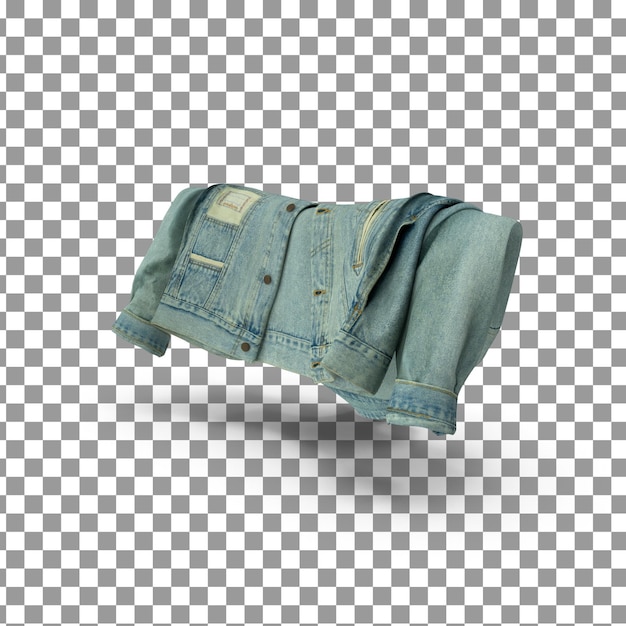 Modelo de jaqueta 3D PSD em fundo isolado e transparente