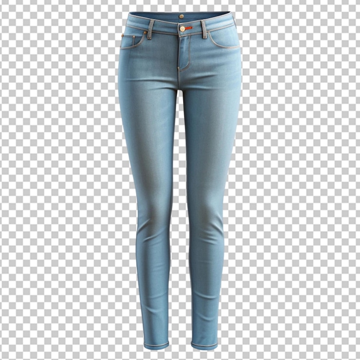 PSD modelo de jeans magros 3d em fundo transparente
