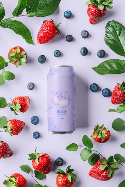 Modelo de lata de refrigerante de limão