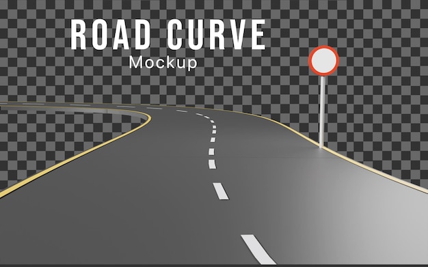 Modelo de linha mth de curva rodoviária 3D