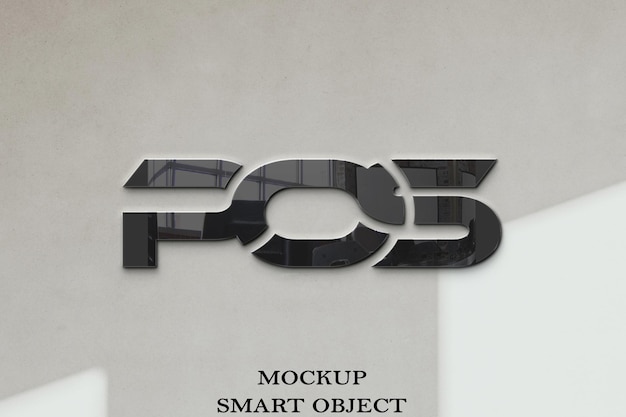 Modelo de logotipo 3D em PSD
