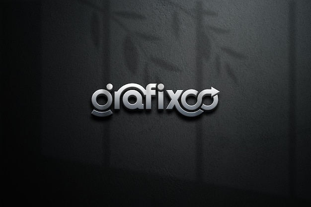 Modelo de logotipo 3D em PSD