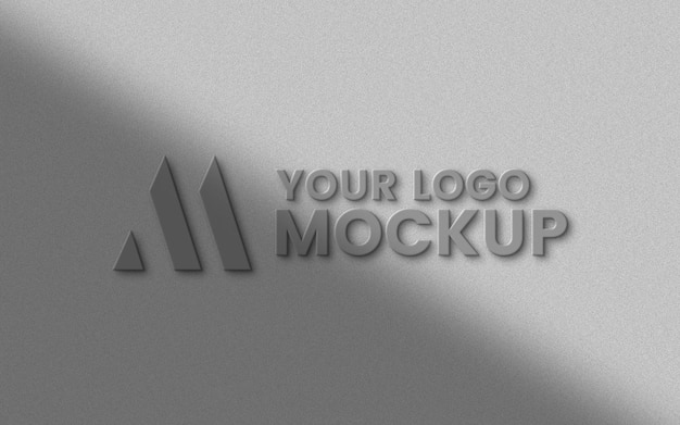 Modelo de logotipo 3D na parede