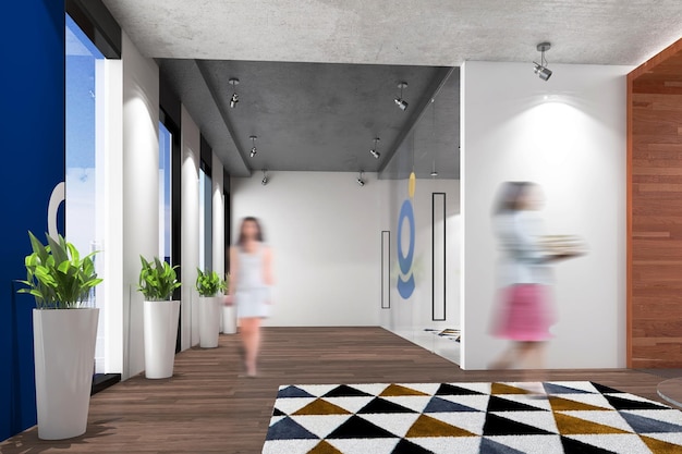 Modelo de logotipo 3D PSD