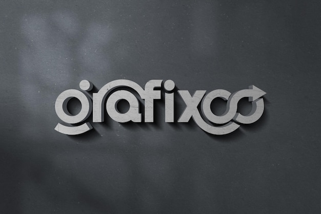 Modelo de logotipo 3D PSD
