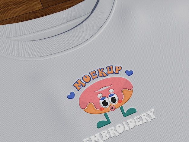 Modelo de logotipo bordado em roupas