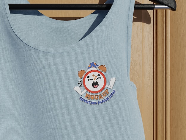 Modelo de logotipo bordado em roupas