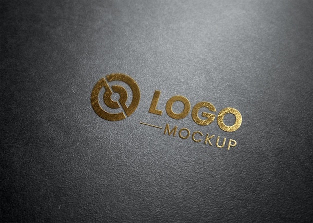 Modelo de logotipo de folha de ouro