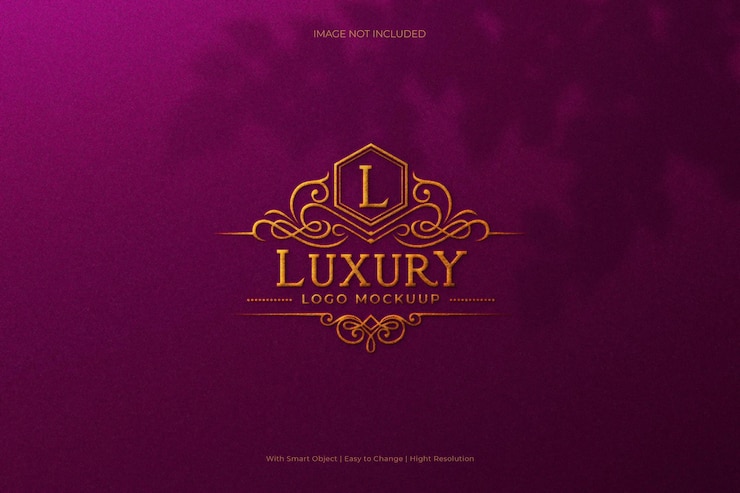 PSD modelo de logotipo de luxo psd