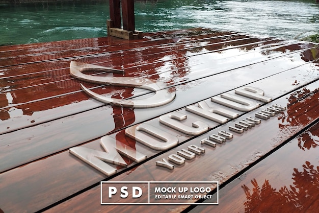 PSD modelo de logotipo de vidro 3d realista psd premium