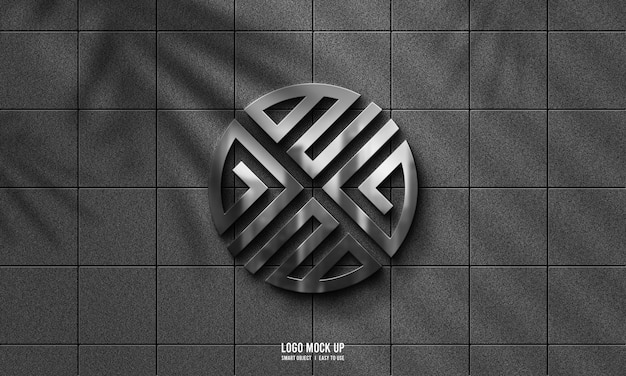 Modelo de logotipo em grão de parede