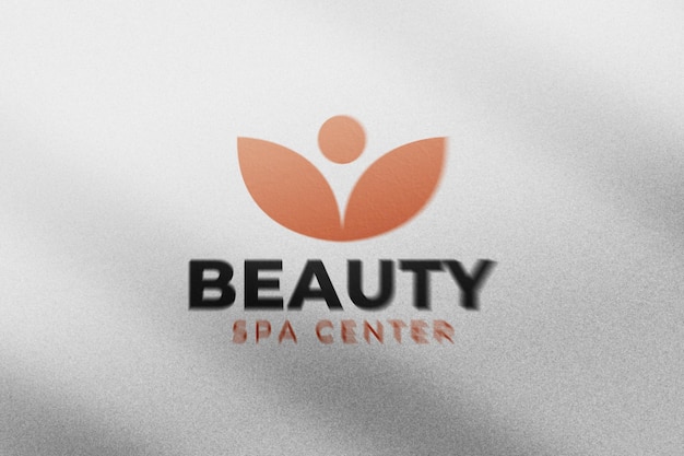 Modelo de logotipo em papel branco