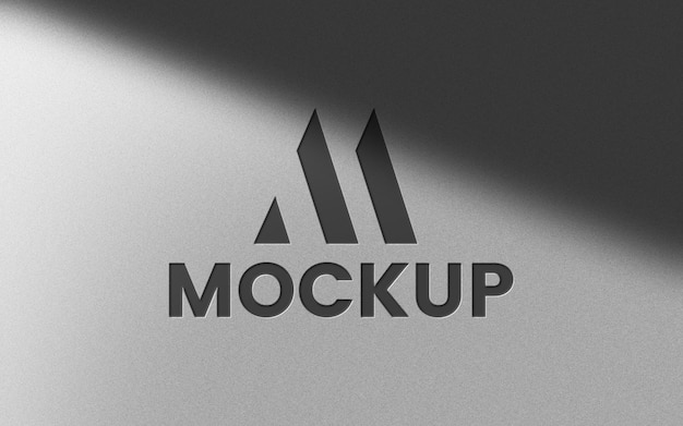 Modelo de logotipo em papel em relevo