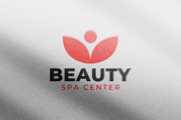 Modelo de logotipo gravado psd