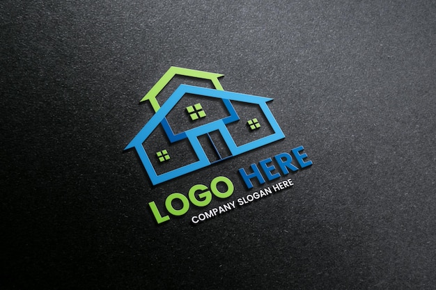 PSD modelo de logotipo imobiliário