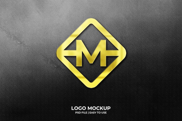 Modelo de logotipo na parede do painel