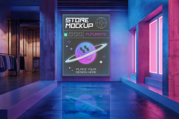 Modelo de loja futurista