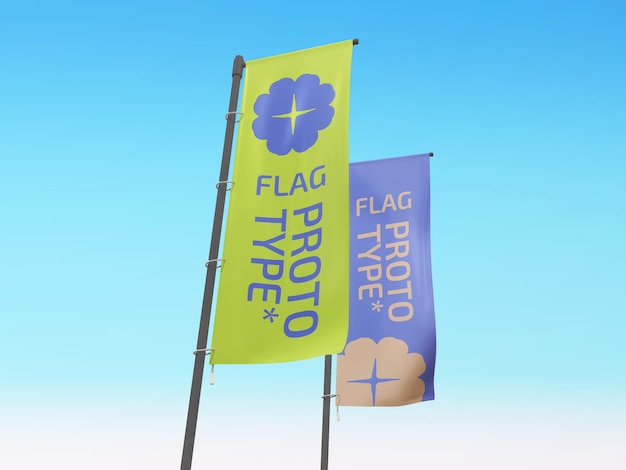Modelo de maquete de bandeira