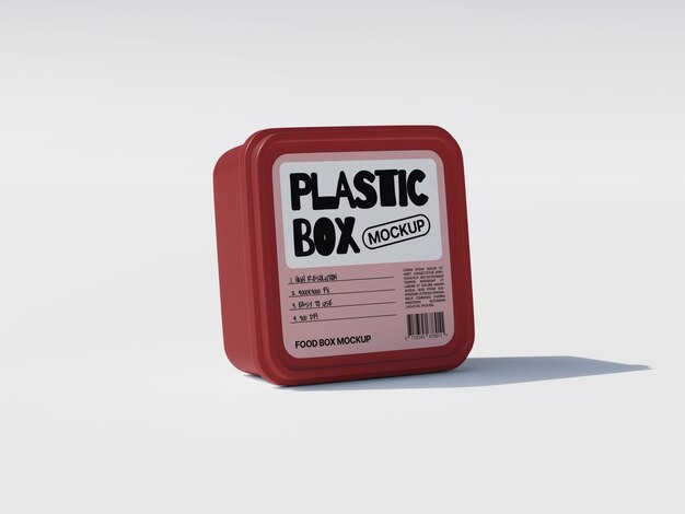Modelo de maquete de caixa de plástico