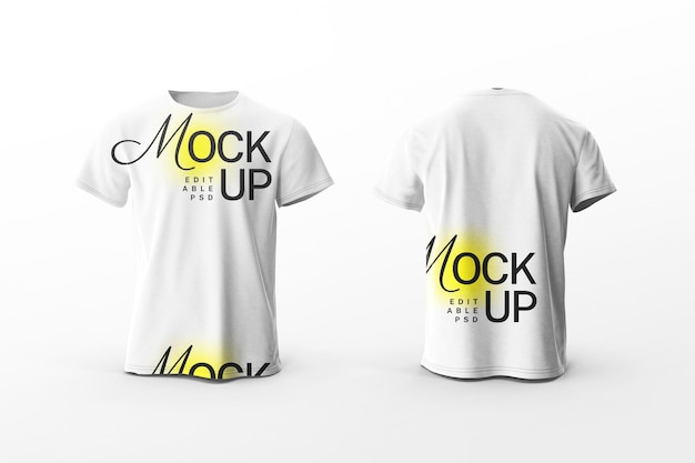 modelo de maquete de camiseta branca de marca psd design