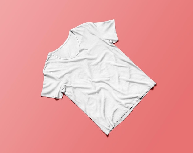 PSD modelo de maquete de camiseta branca, vista frontal