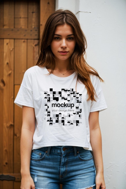 Modelo de maquete de camisola unisex com estética de marca e merch
