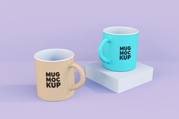 Modelo de maquete de design de caneca de café