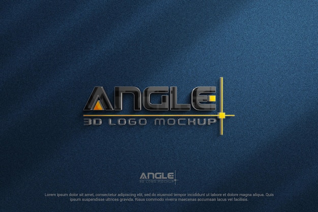 PSD modelo de maquete de logotipo 3d