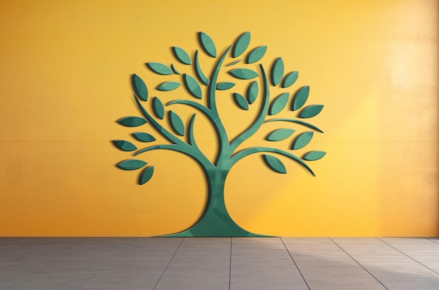 Modelo de maquete de logotipo 3D
