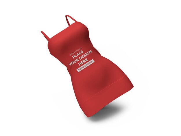 Modelo de maquete de pano de vestido isolado