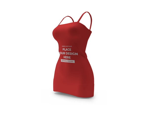 Modelo de maquete de pano de vestido isolado