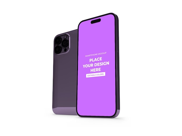 Modelo de maquete de smartphone moderno isolado