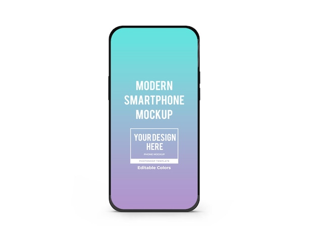 Modelo de maquete de smartphone moderno realista isolado