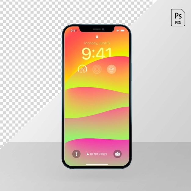 PSD modelo de maquete de tela de smartphone premium psd