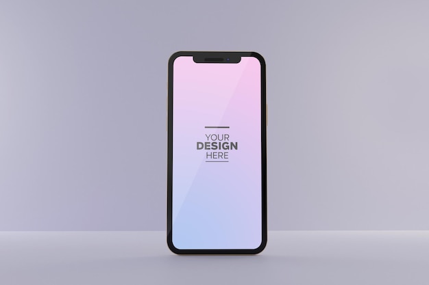 Modelo de maquete de tela para celular PSD grátis