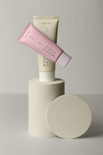 Modelo de maquete de tubo cosmético