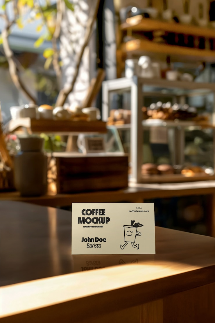 PSD modelo de marca de café delicioso