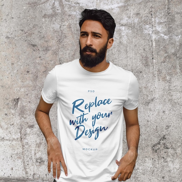 Modelo de marcação de camisetas masculinas