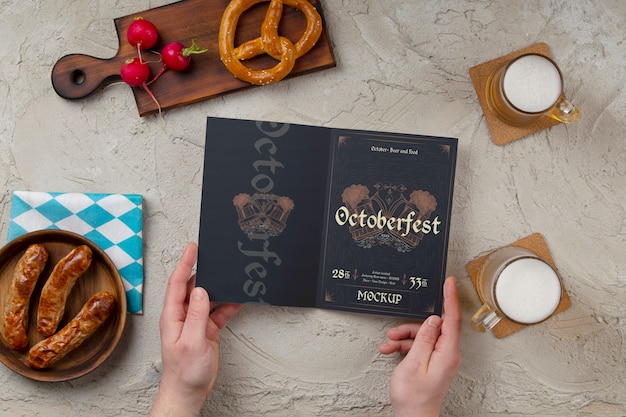Modelo de menu da Oktoberfest