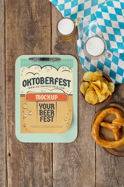 Modelo de menu da oktoberfest