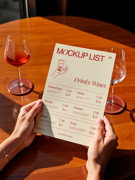 Modelo de menu moderno