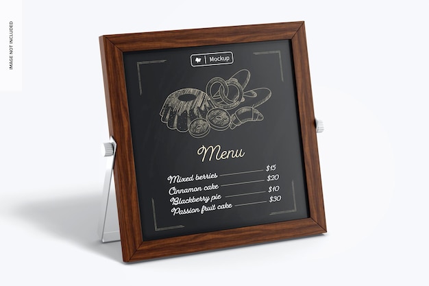 Modelo de menu reversível do quadro-negro