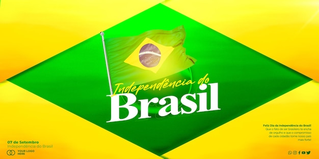 modelo de mídia social 7 de setembro independência do brasil