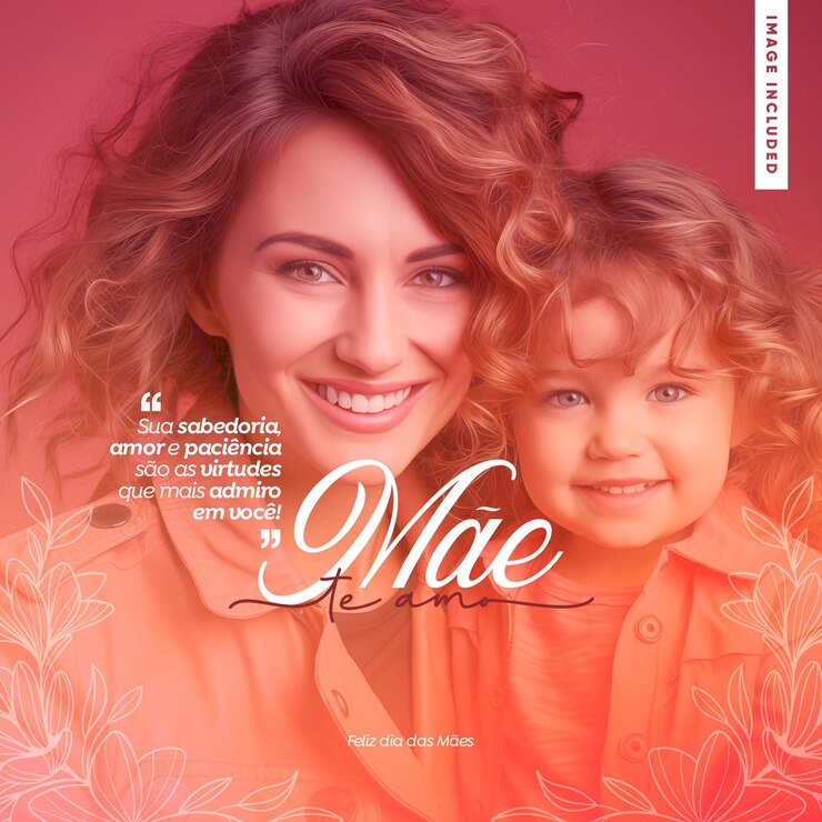 PSD modelo de mídia social alimenta o dia das mães feliz com muito amor