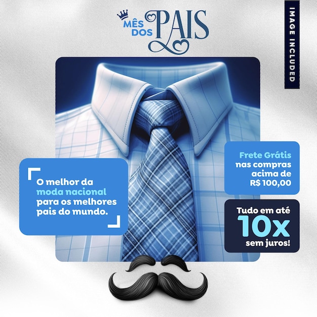 Modelo de mídia social alimenta o mês do pai especial para vendas de tecidos
