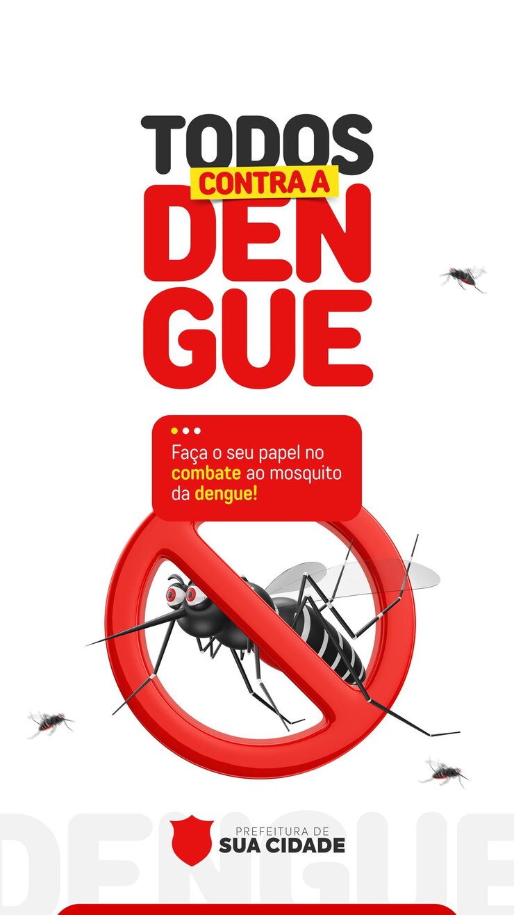 PSD modelo de mídia social campanha contra dengue post stories para campanha de saúde brasileira
