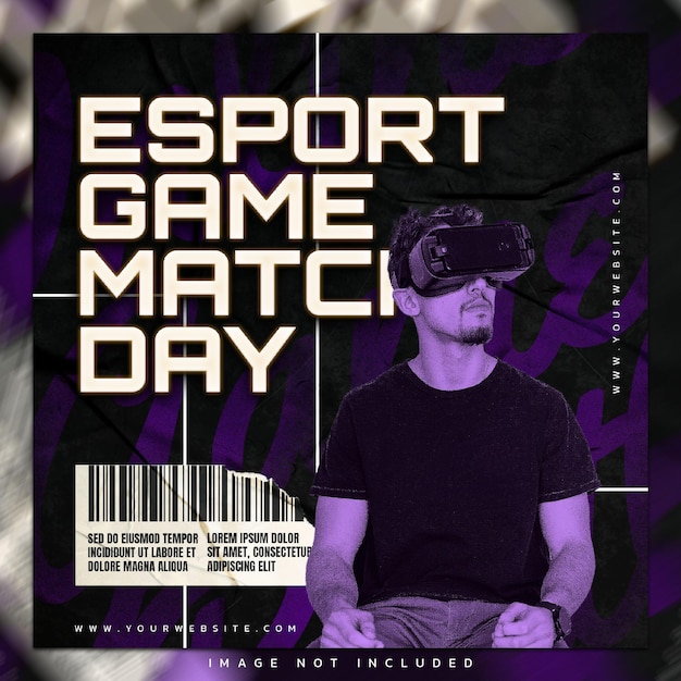 PSD modelo de mídia social do jogo esport match day